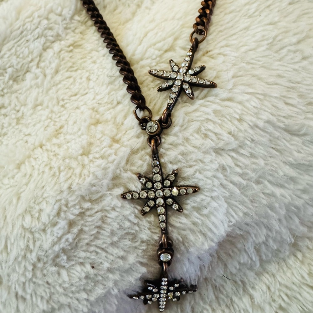 Dark Starburst Pendant Whimsigoth Fairy Vintage Inspired Necklace Witchy Goth - Picture 7 of 9